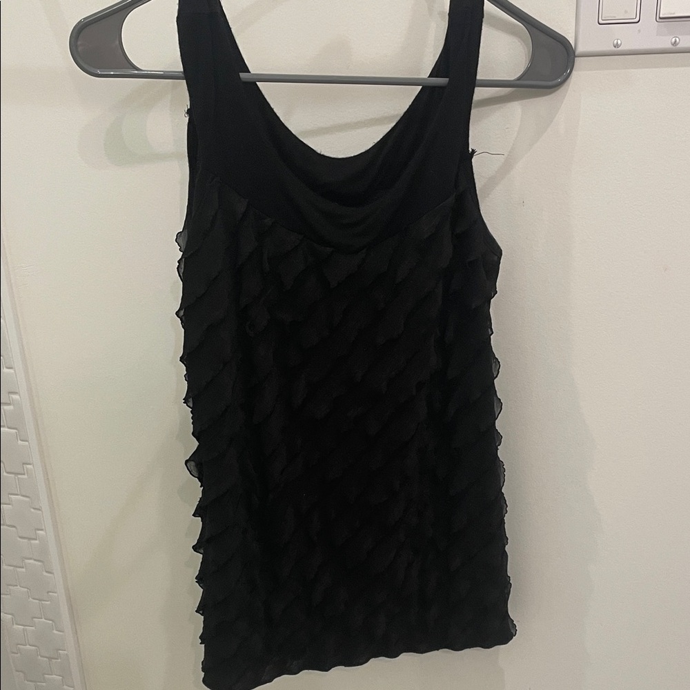 Elegant Black Layered Tank Top